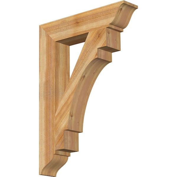 Ekena Millwork Merced Traditional Rough Sawn Bracket, Western Red Cedar, 6"W x 30"D x 42"H BKT06X30X42MRC01RWR - main